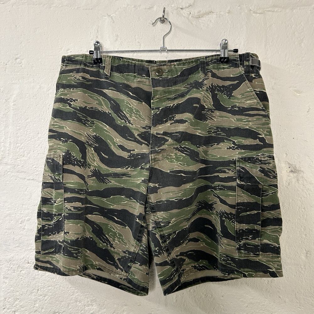 Vintage Atlanco Military Cargo Shorts Tiger Stripe Camo